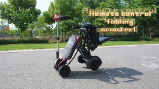 Scooter de mobilidade dobrável elétrica automática de quatro rodas com bateria de lítio